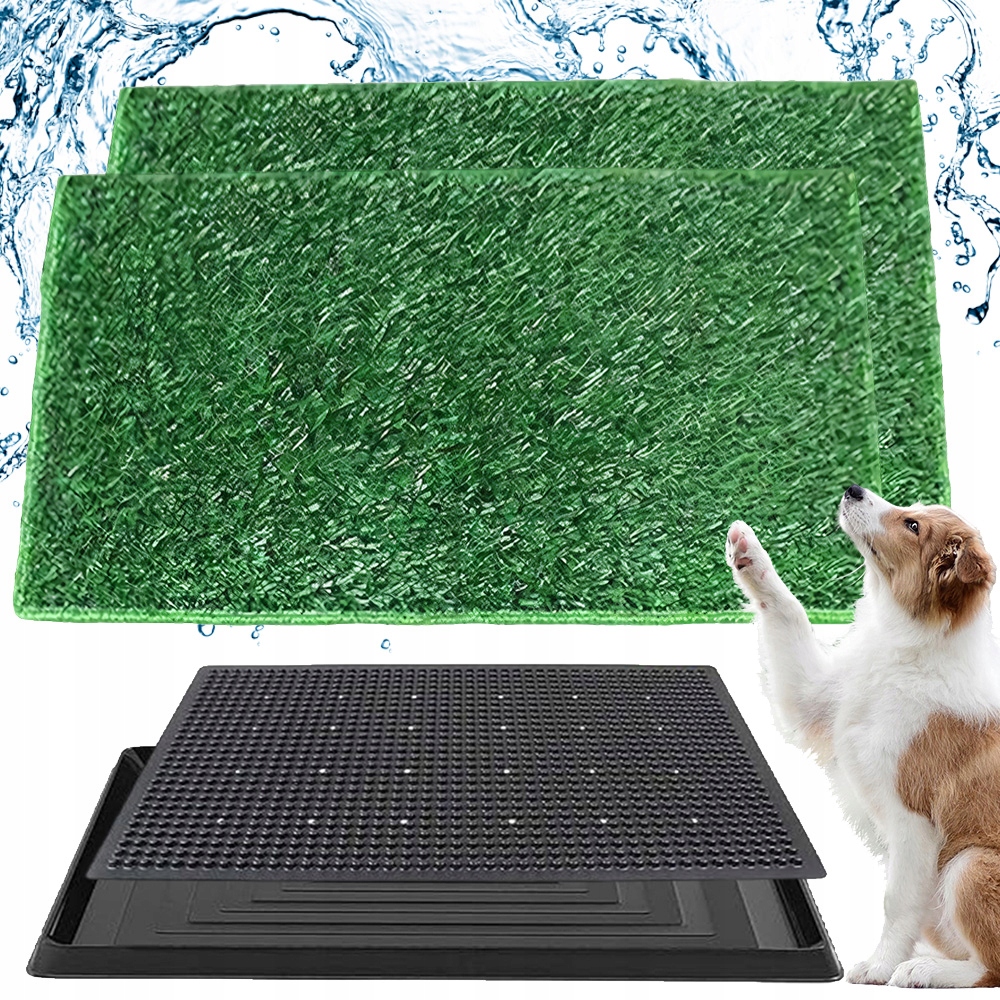 Levně Toaleta Pro Psy Podklad Umělá Tráva Vysoká Prodyšnost 3 Vrstvy 76X51 CM