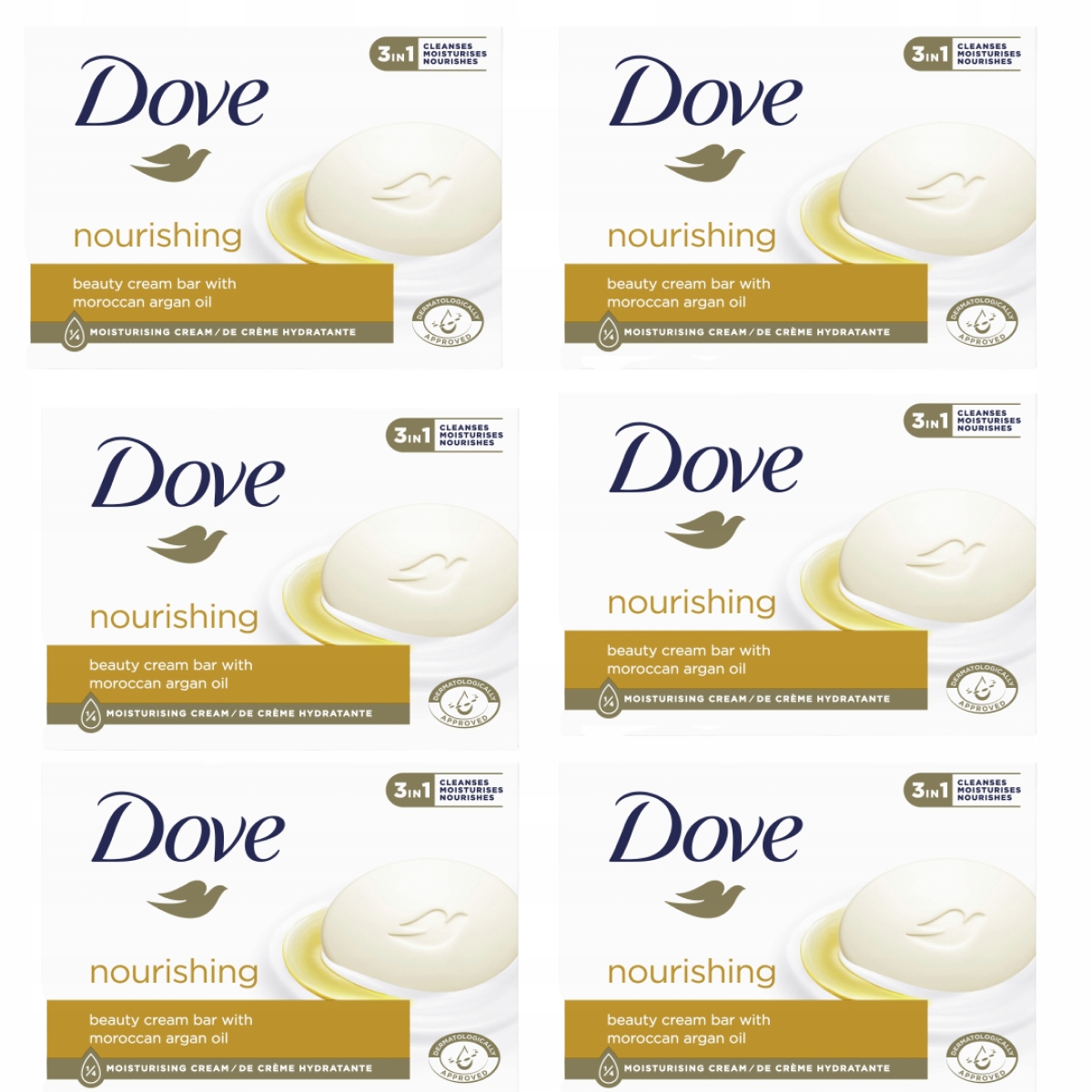 

Dove Zestaw Nourishing Kremowa kostka myjąca 90gx6