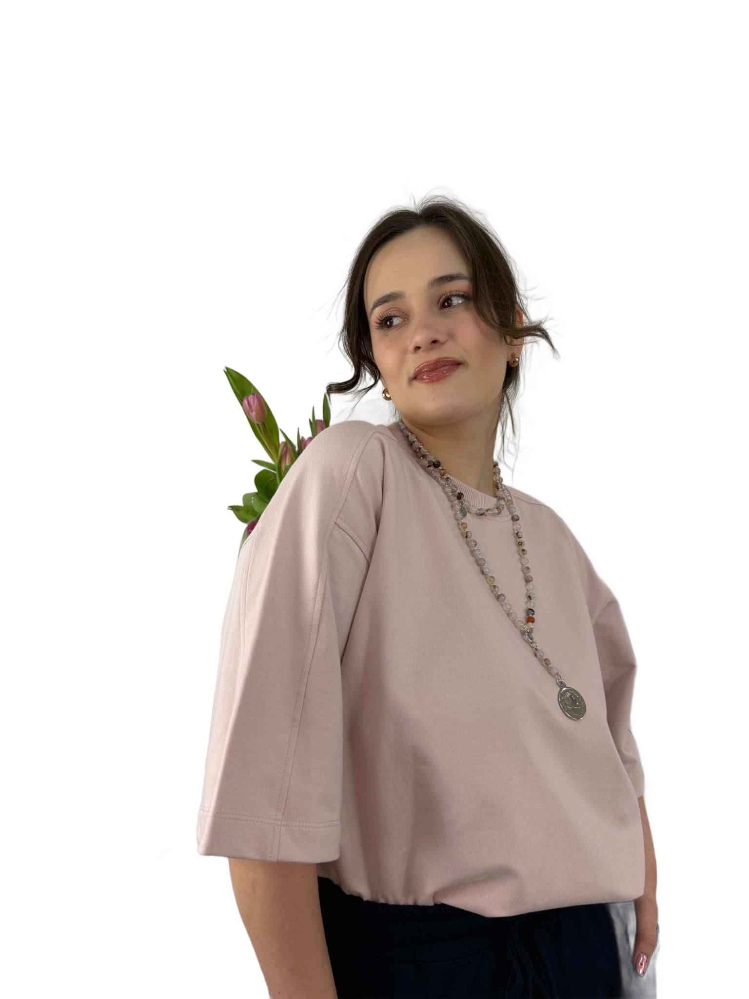 By O La La! Halenka Tričko Krabička Růžová M 38