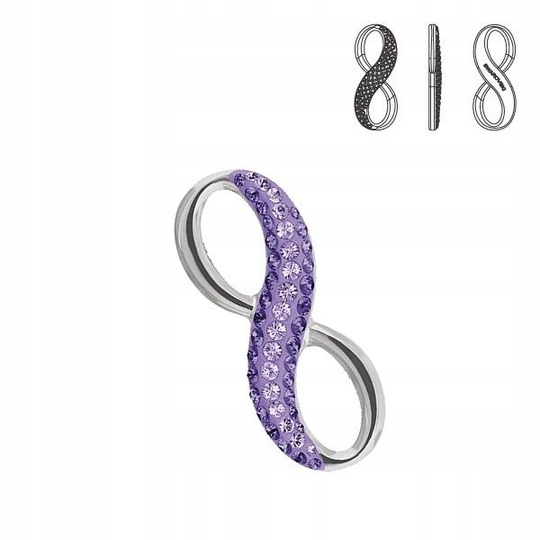 67402 MM 20 Přívěsek Pavé Infinity Fialový Tanzanit