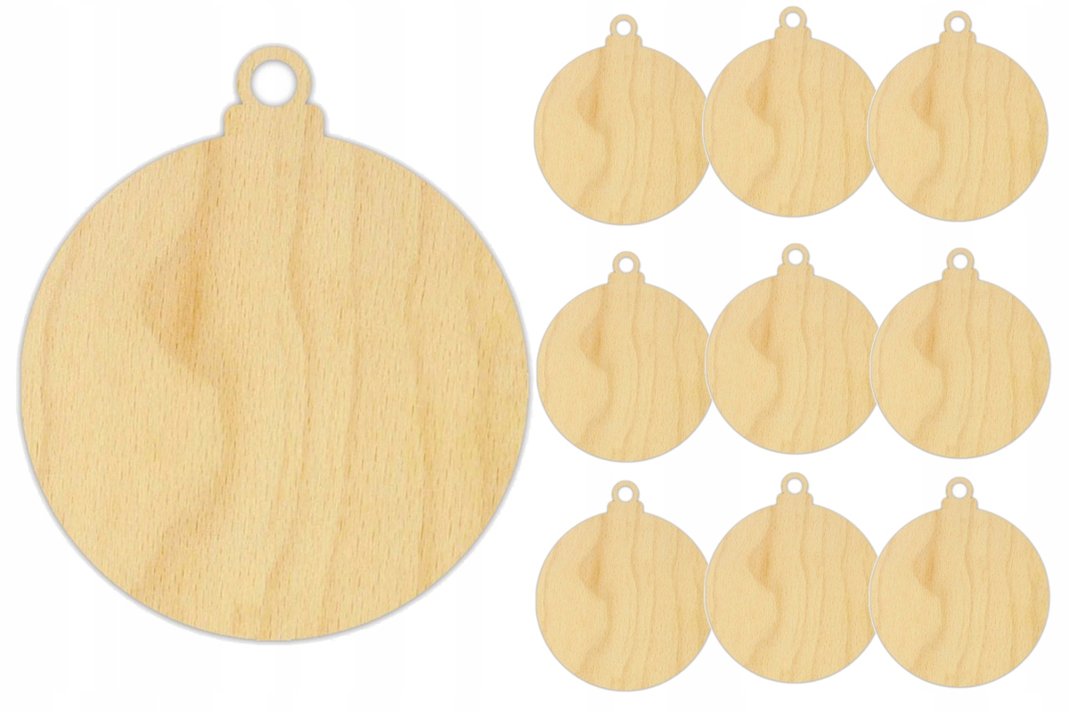 

Bombka Decoupage Medal Sklejka Zawieszka 8cm 10szt