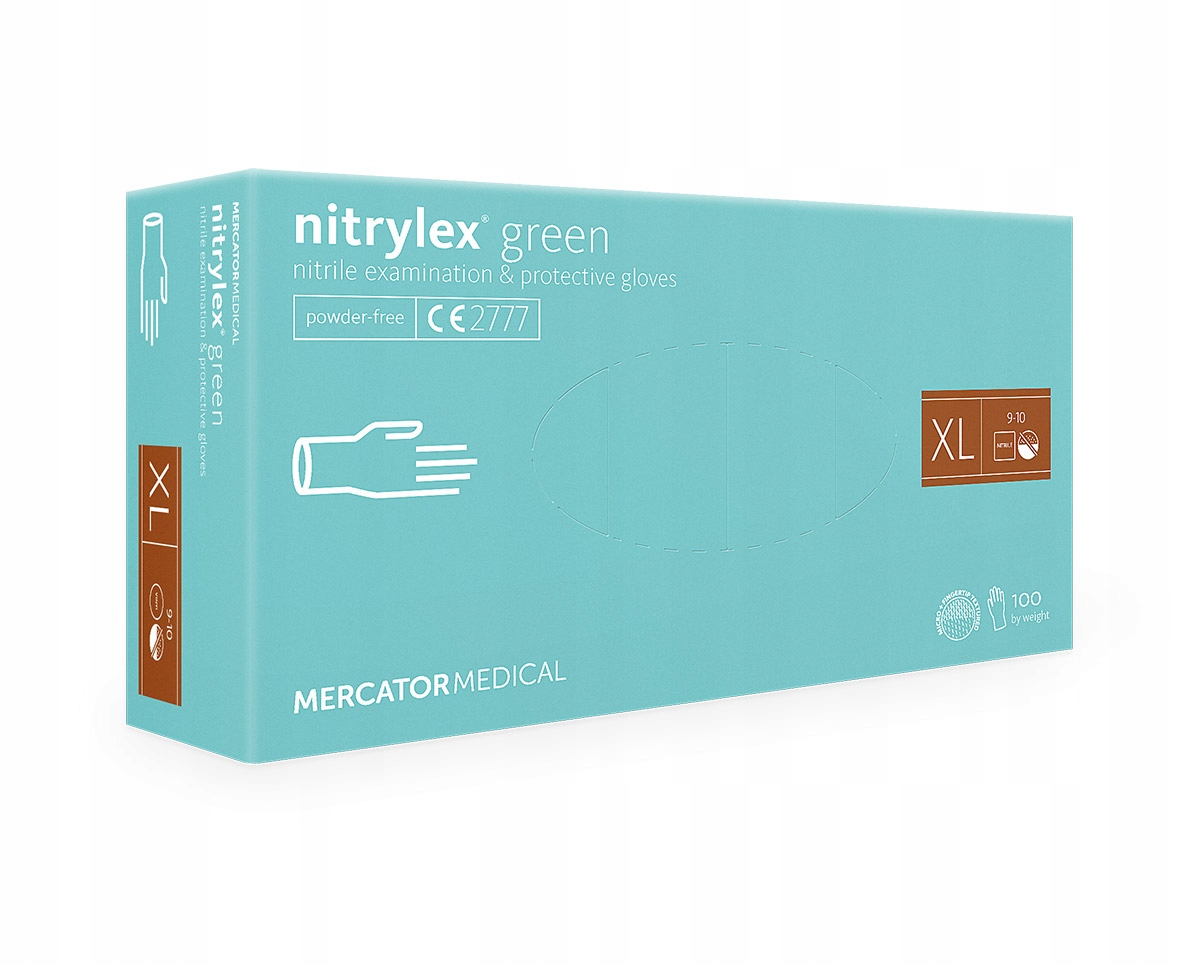 

Rękawice nitrylowe nitrylex green XL 100 szt