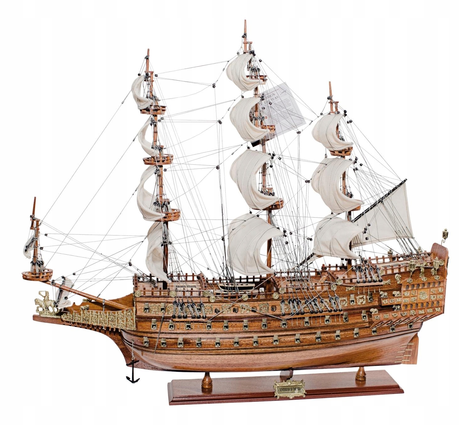 Válečná loď Sovereign of the Seas, dřevo/kov, 75x23x67cm Vysoká Kvalita