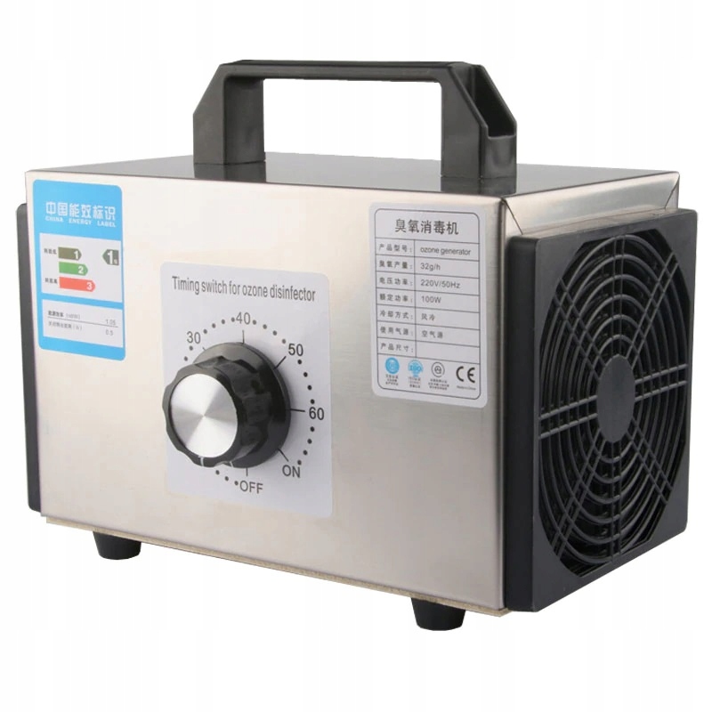 GENERATOR OZONU CZASOMIERZ OCZYSZCZACZ POWIETRZA + TIMER I FILTR 32g/h EAN (GTIN) 5903899640782