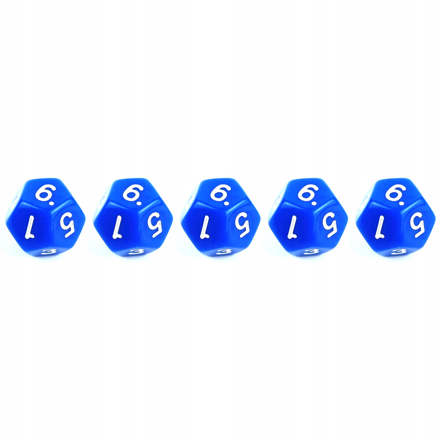Zestaw 5 Kostek Rpg Niebieska Kość K12
