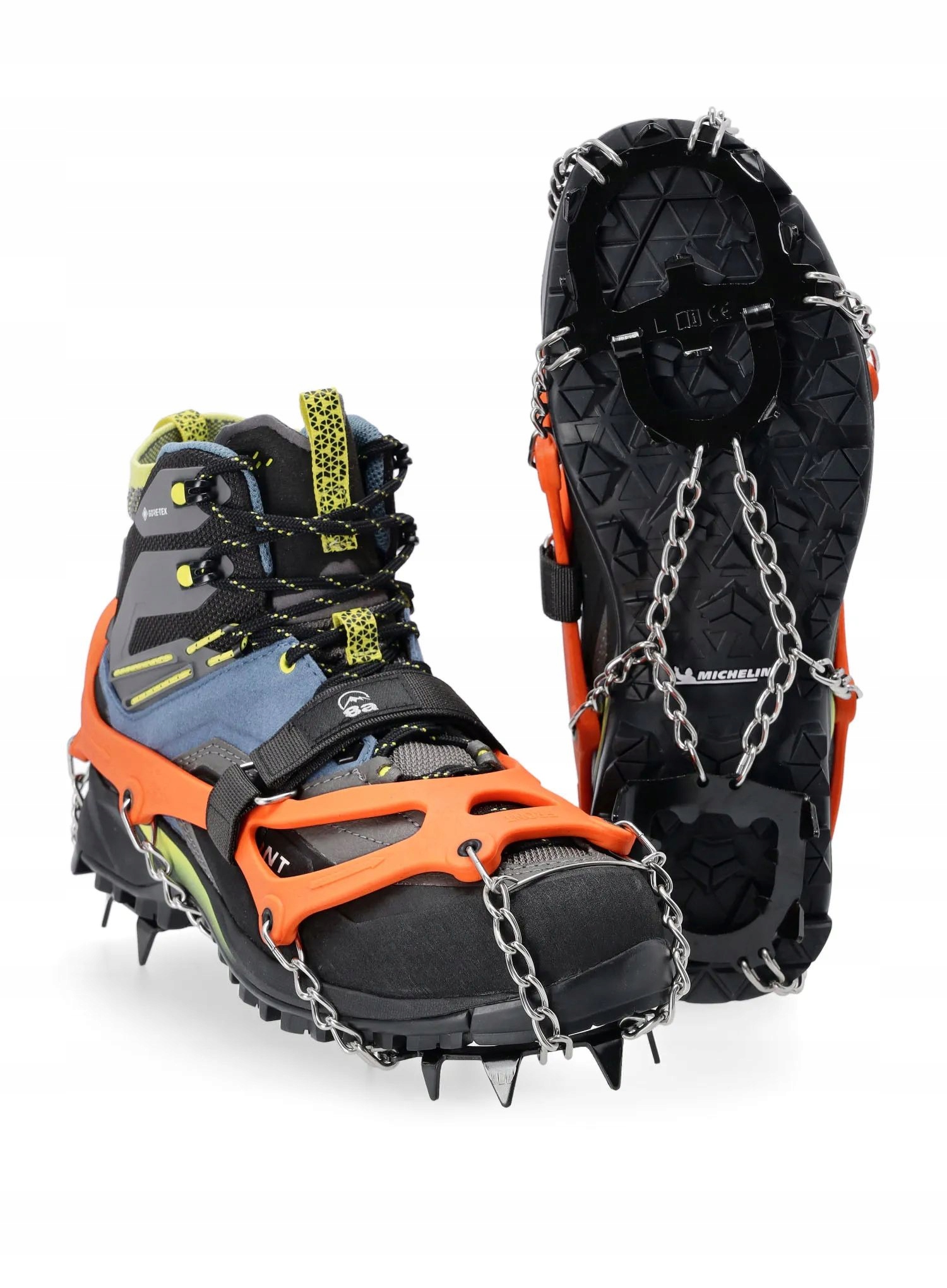 Raczki turystyczne Certyfikowane 8a Hiking Crampons orange 42-44