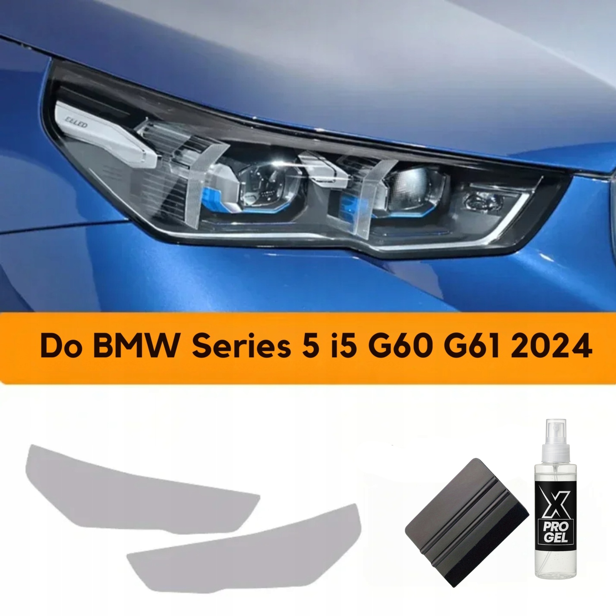 Bmw 5 G60 Formatky Fólie na lampy Průhledná Xpro Kvalita