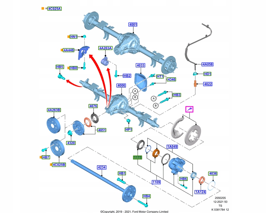 USZCZELNIACZ POLOSI TYLNEJ TRANSIT 14 19 Part number 4C3W 1177 EA