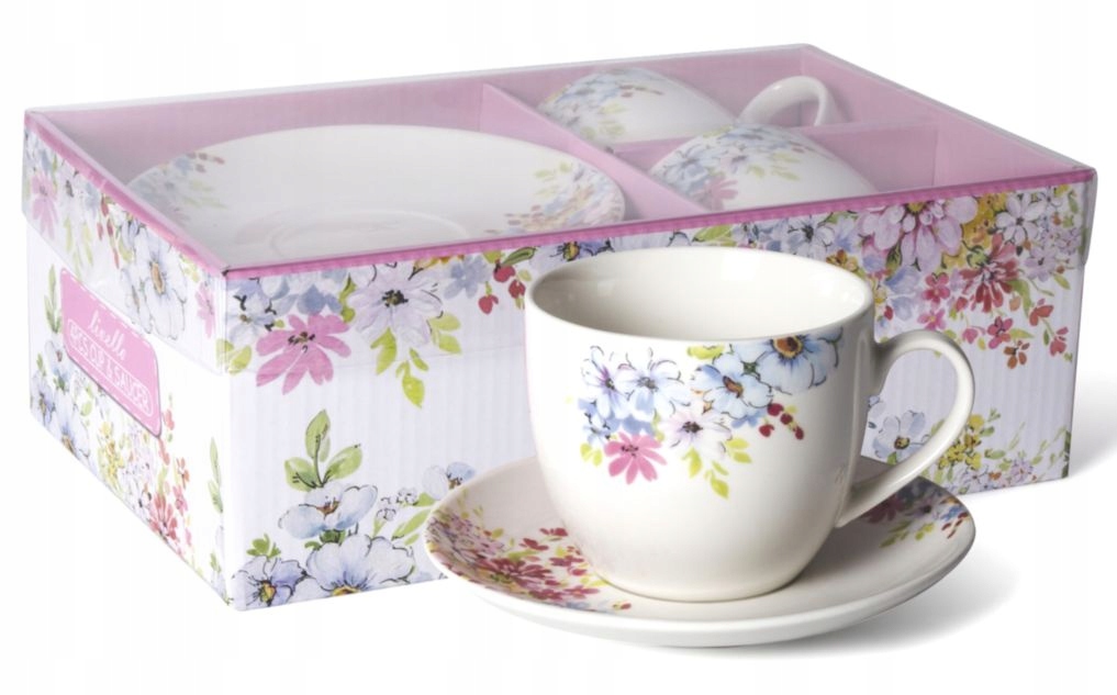

2 filiżanki z porcelany kwiaty Livello