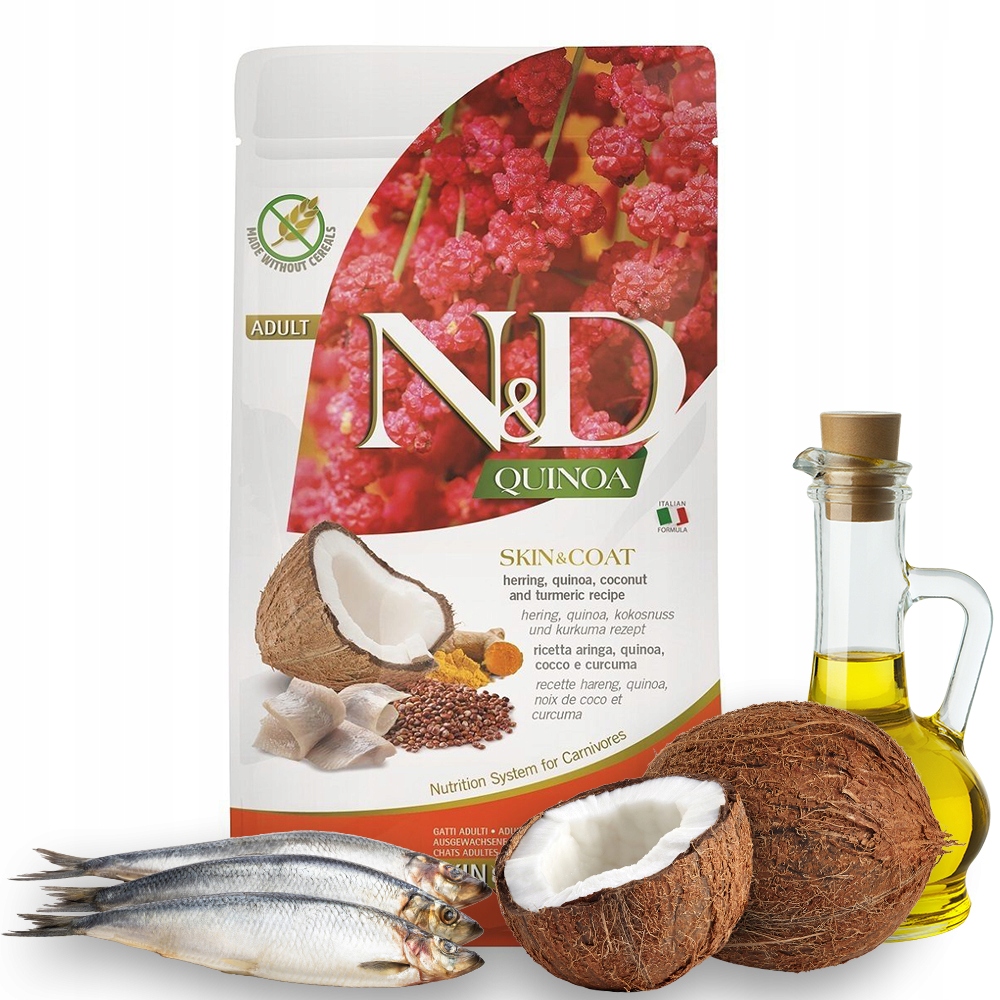 Nd Quinoa Skin Coat Herring 1,5kg Adult Cat