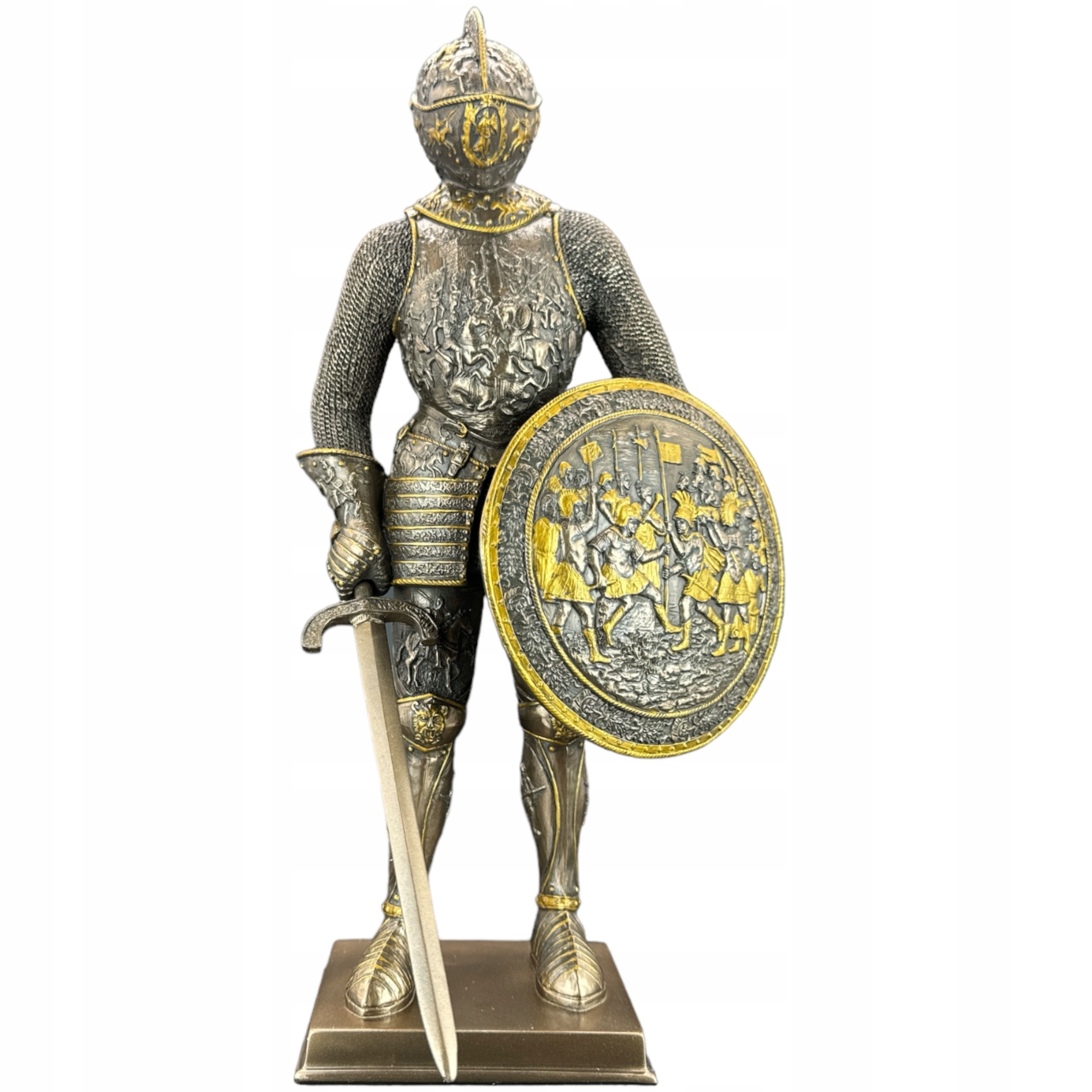Socha figurka Rytier V Brusnici S Štítom Veronese WU72053A4 soška darčeková