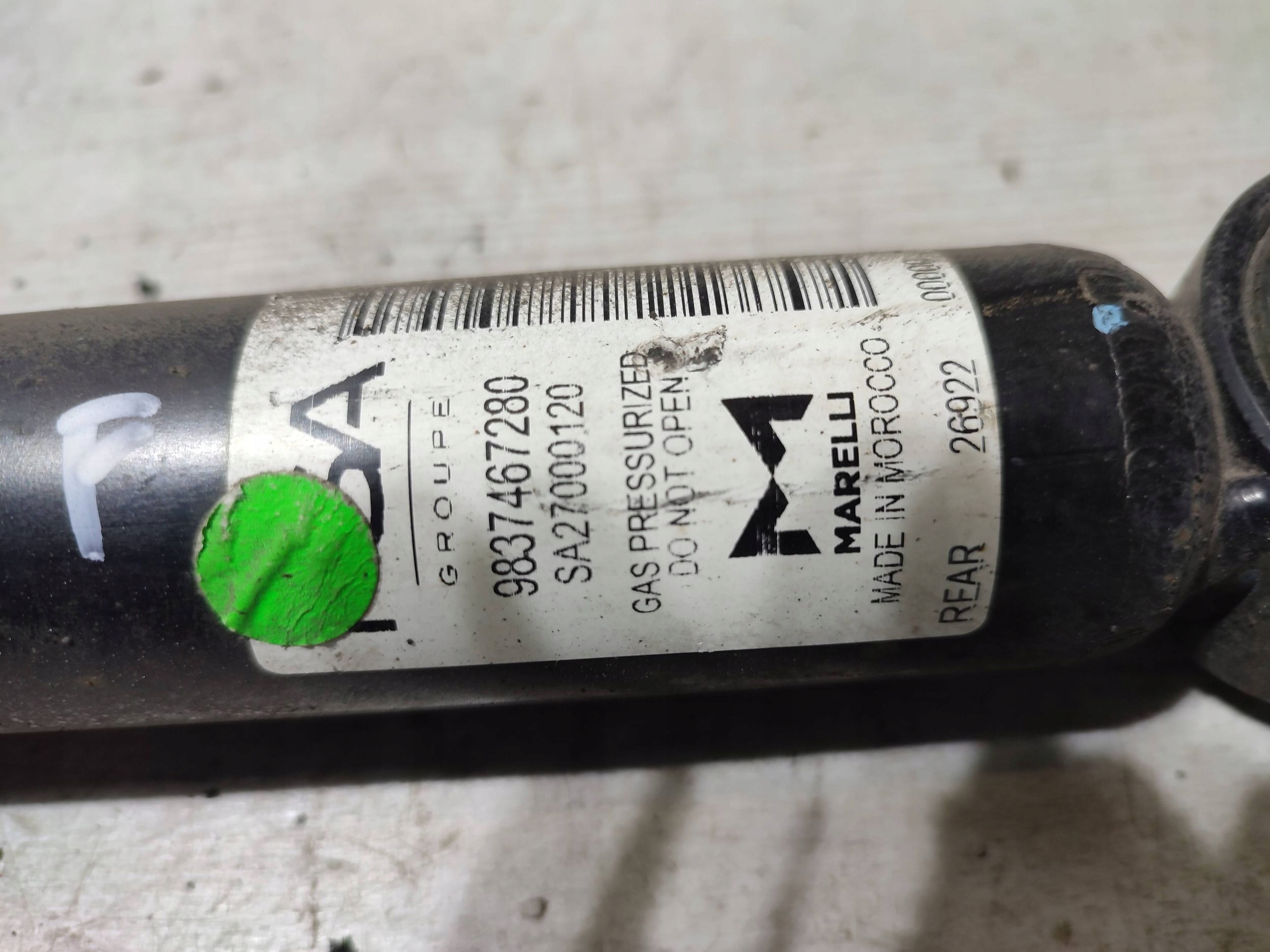 Opel Corsa F 2022 rear part side right shock absorber
