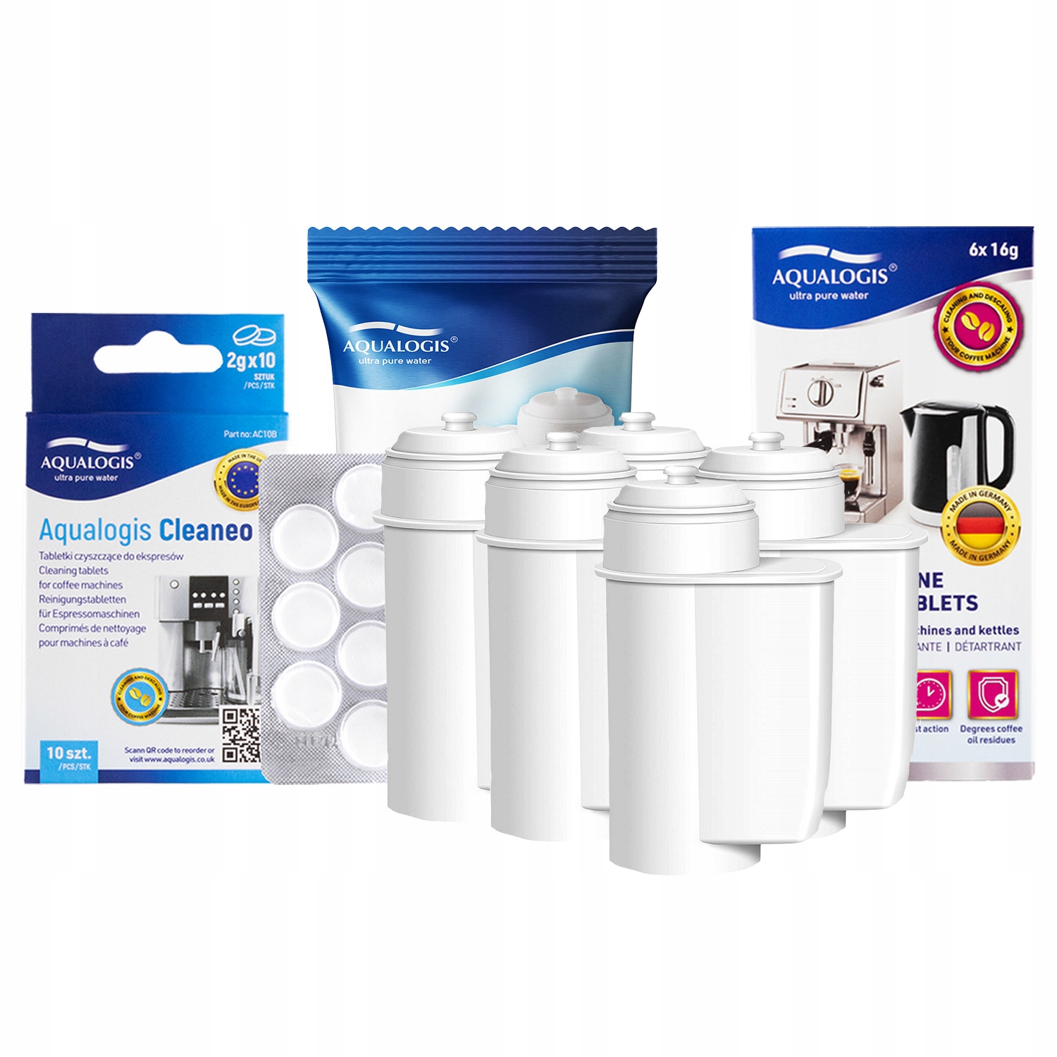 5x iltr vody AL-Inte Pro kávovar Siemens Odvápňovač Decalc+ Tablety