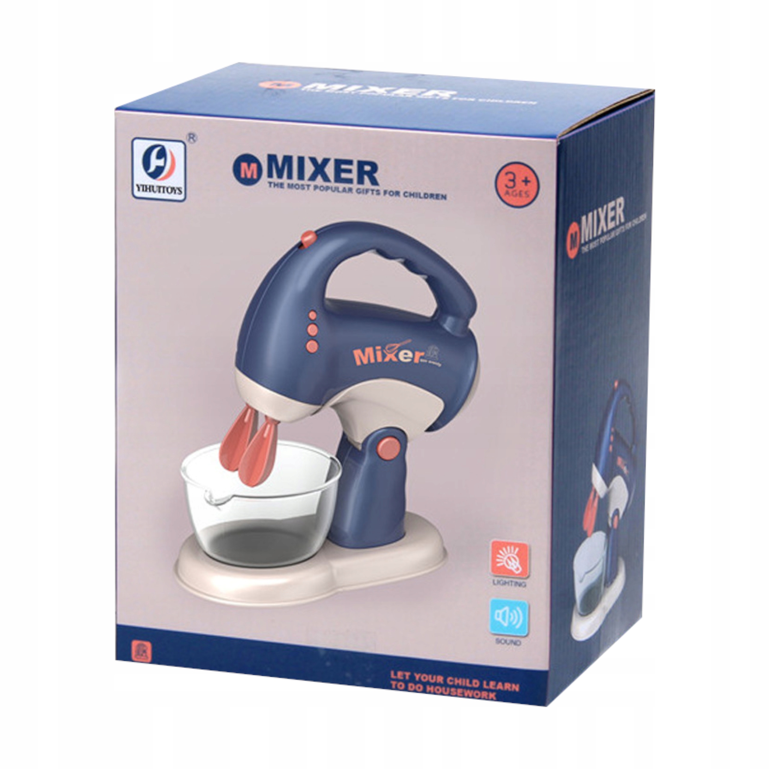 MIKSER ROBOT KUCHENNY DLA DZIECI AGD ŚWIATŁO 6CE Materiał plastik
