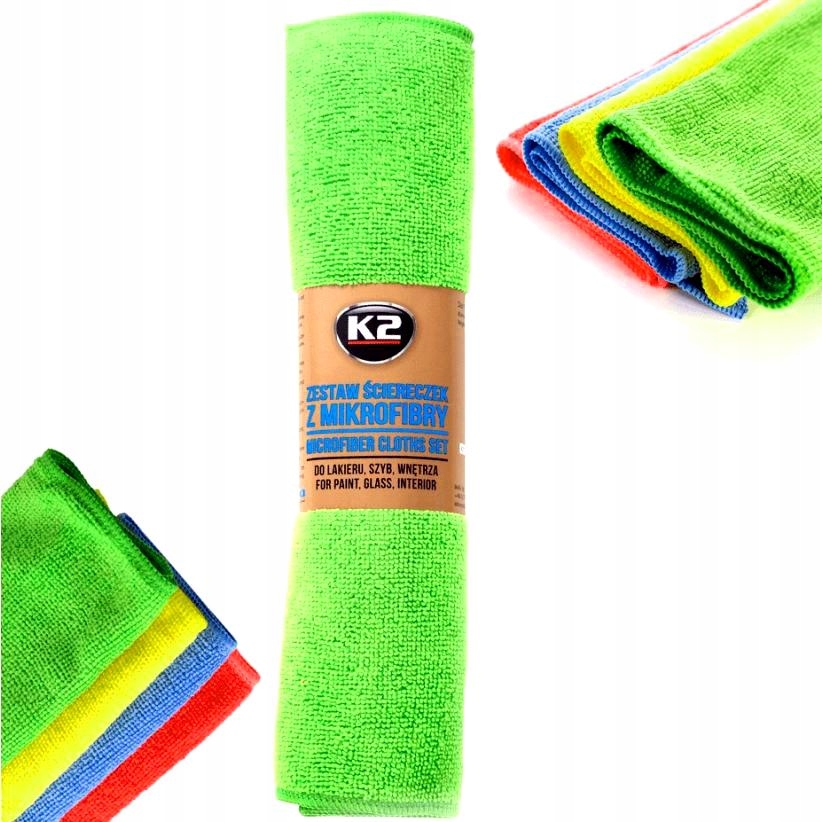 K2 Zestaw Ściereczek Z Mikrofibry 30 x 35cm 4 szt.