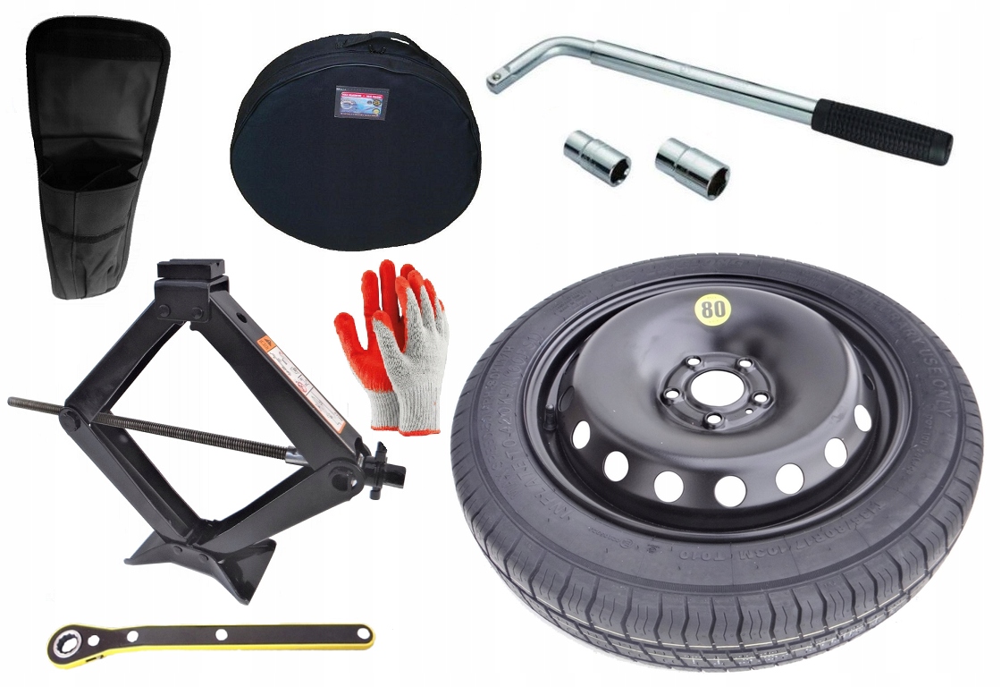 nové Dojezdové Kolo 135/80 R17 Nissan Juke (2010-2020) Set (obal)