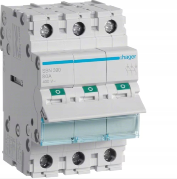 Rozłącznik modułowy Hager 3P 100A SBN390
