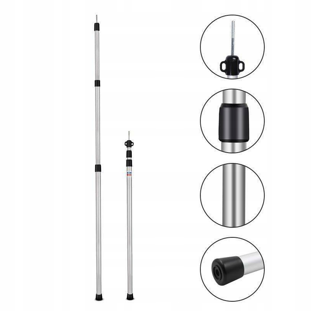 DRĄŻKI DO PLANDEKI, ZESTAW 4 SZTUK, ALUMINIOWE DRĄŻKI NAMIOTOWE DO PLANDEKI Materiał aluminium