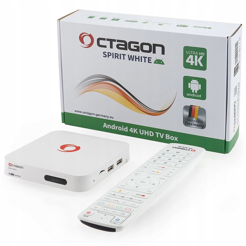 Octagon Spirit White 4K Android, 2GB/32GB, Tv Ip Ott, Bluetooth 5.1