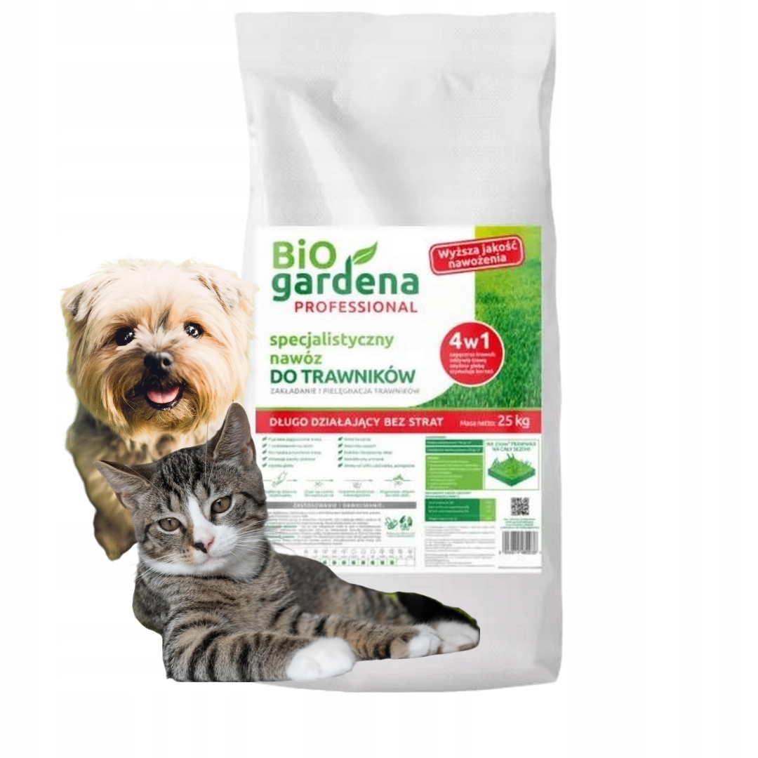 BiOgardena Professional nawóz do trawników Eko organiczny granulat 25 kg