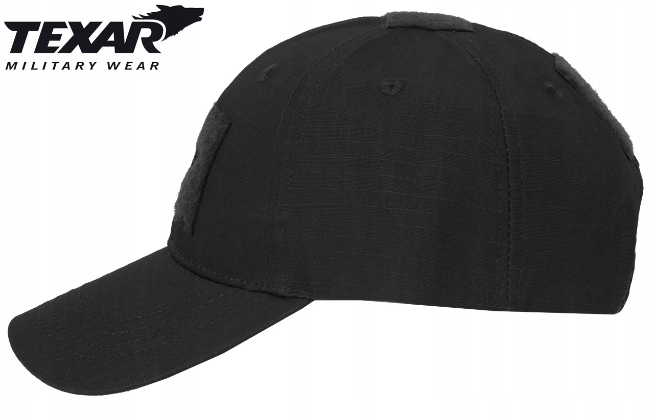 CZAPKA Z DASZKIEM WOJSKOWA TEXAR CZARNA Cechy z daszkiem