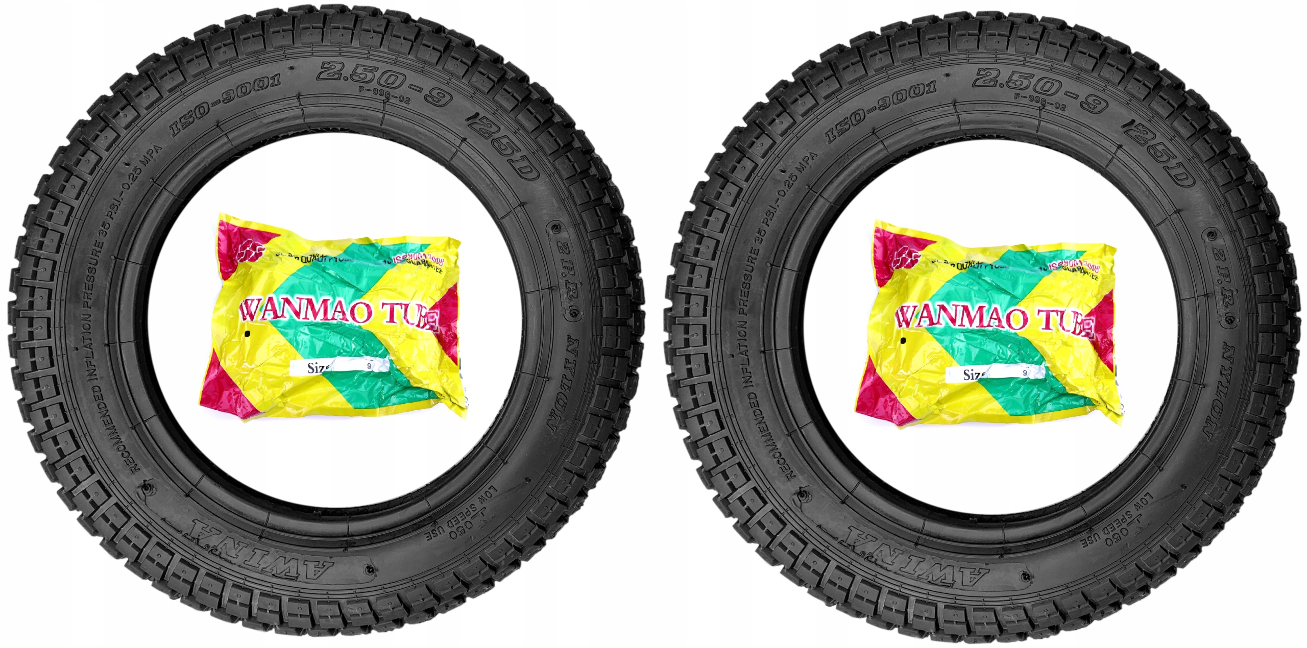 2 X ШИНА ВНУТРІШНЯ ТРУБКА 9 X 2,50 КИШЕНЬКОВИЙ ВЕЛОСИПЕД PONY STELLA LUX