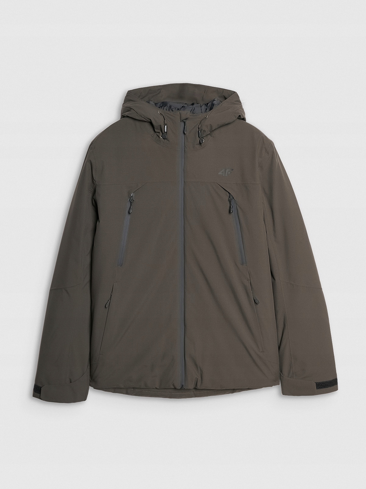 4F Pánská treková bunda Olivová Khaki 3XL