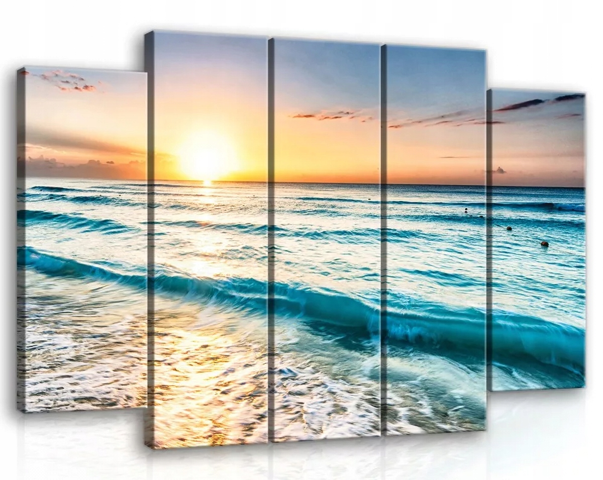 Obraz Na Plátne Canvas 150x100 More Vlny Slnko