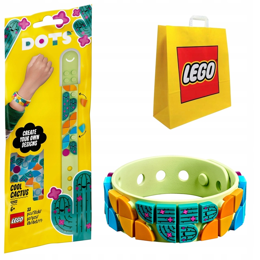 Lego Dots 41922 Náramek s kaktusem papírová taška Lego!