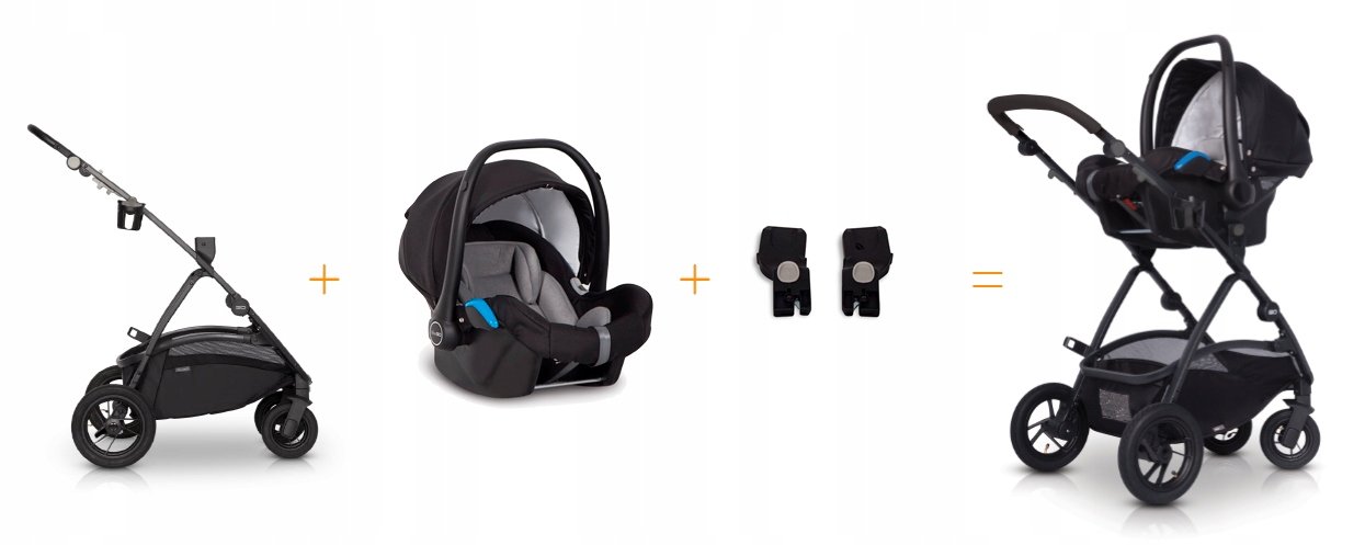 Wózek 2w1 dziecięcy Optimo EASYGO ADAPTERY TORBA Szerokość produktu po złożeniu 60 cm