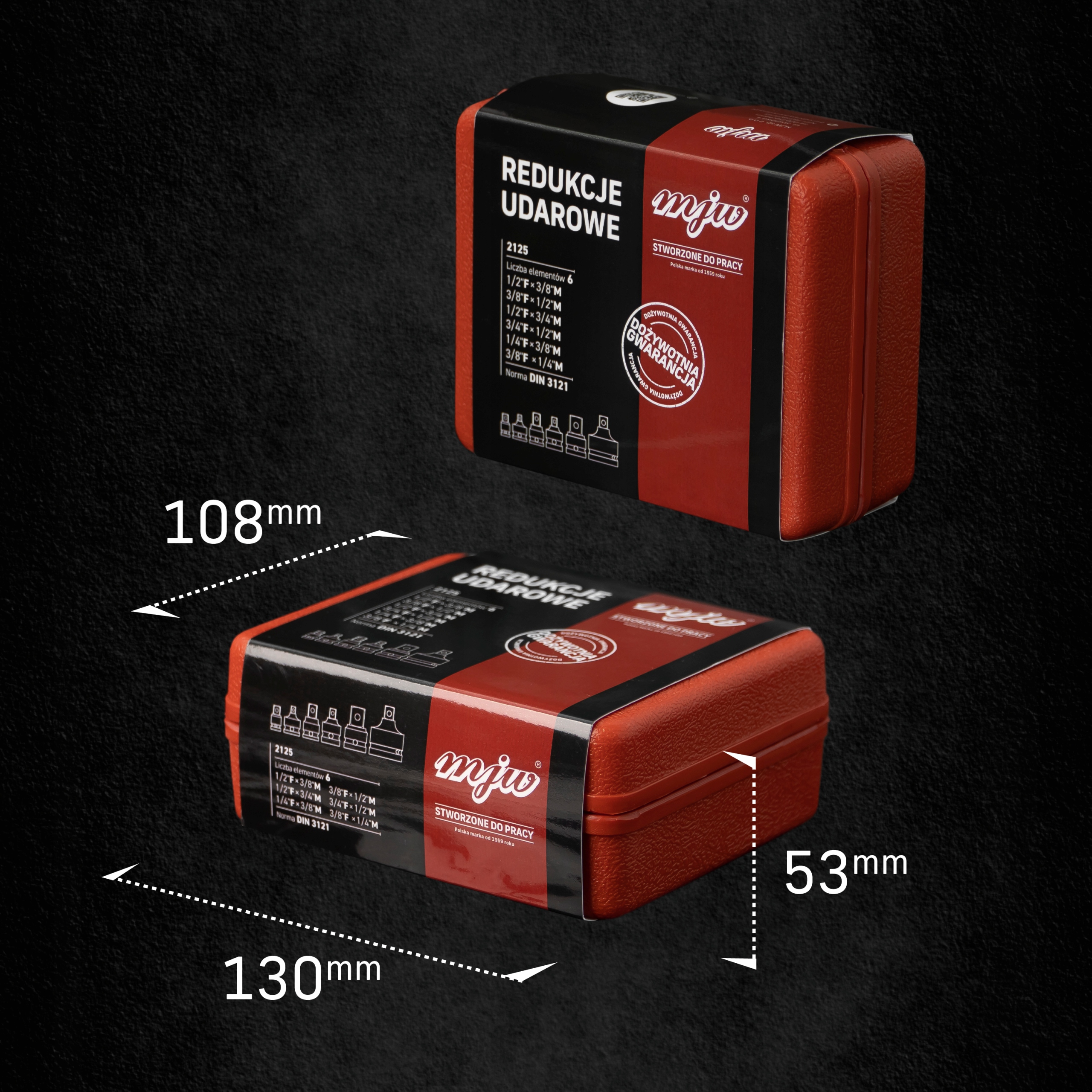 Zestaw redukcji adapterów udarowych MJW 6 sztuk Kod producenta 2125