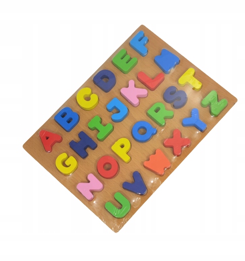 LITERKI DREWNIANE klocki alfabet
