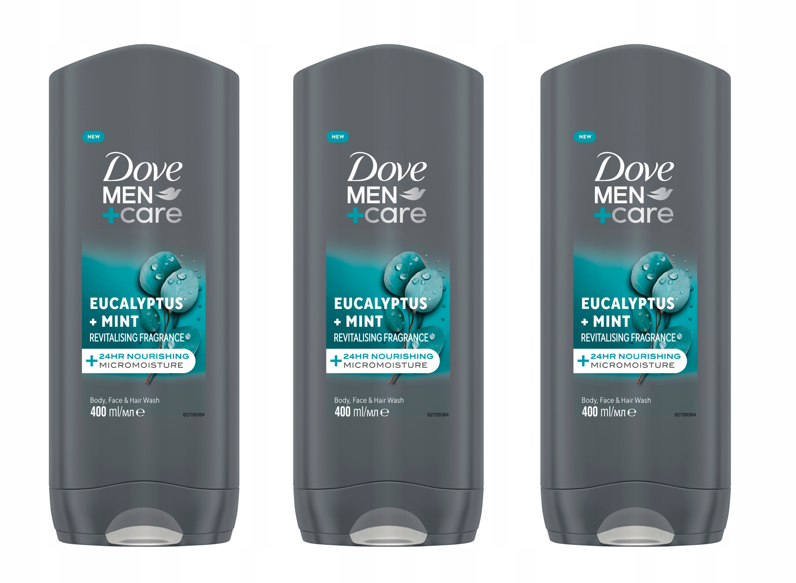 Dove Men+Care Eucalyptus+Mint Sprchový gel 3v1 400 ml