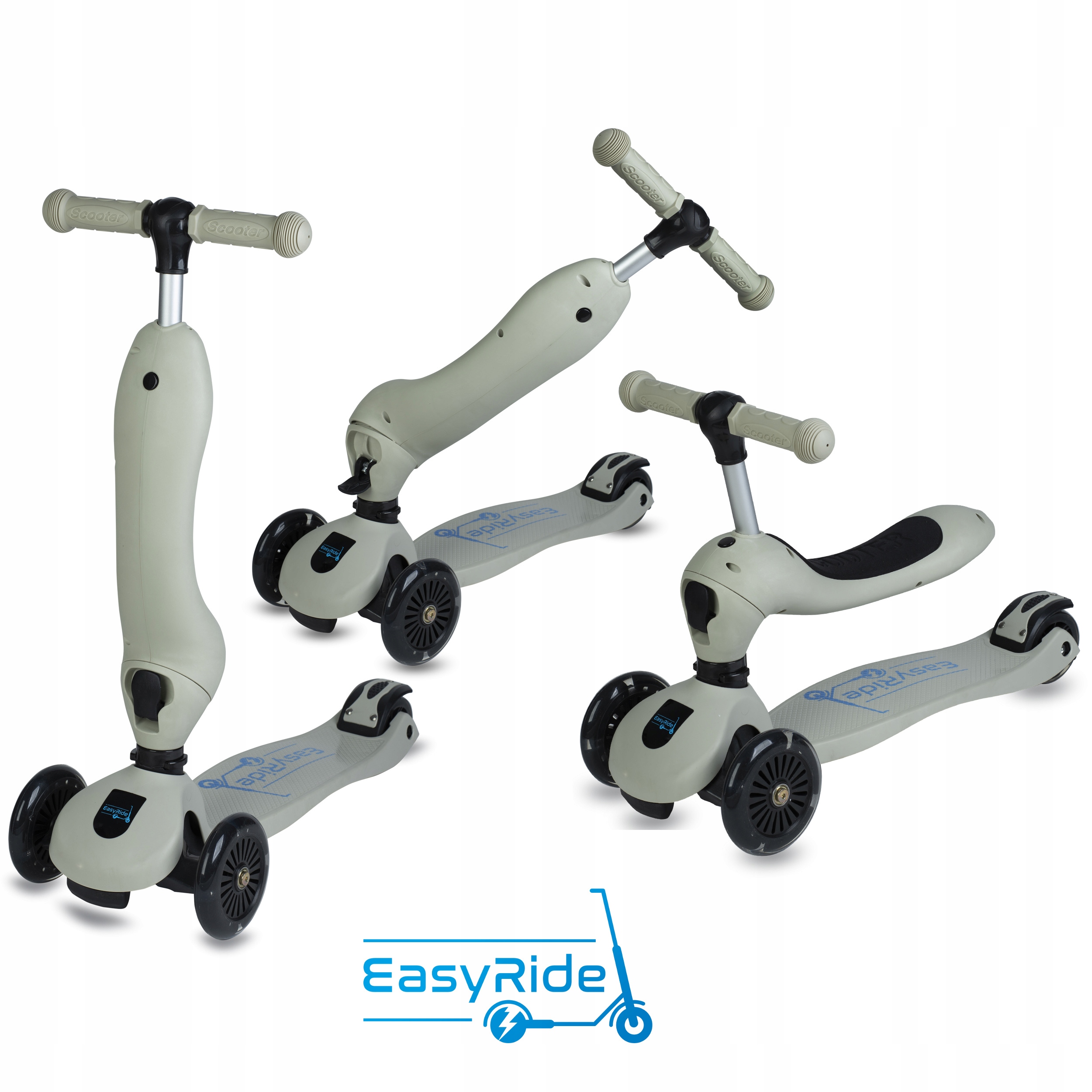 

Hulajnoga Dla Dzieci Easy Ride Jeździk 2w1 Szary