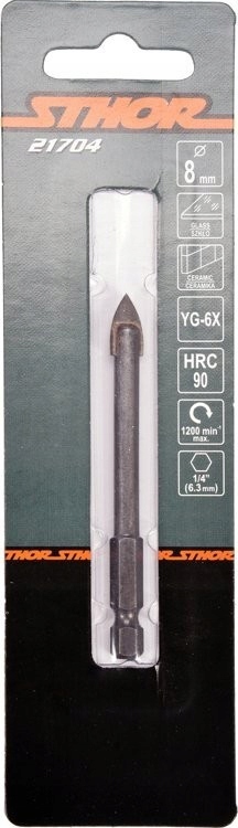 WIERTŁO DO SZKŁA I CERAMIKI 8MM HEX 21704 STHOR Marka Sthor