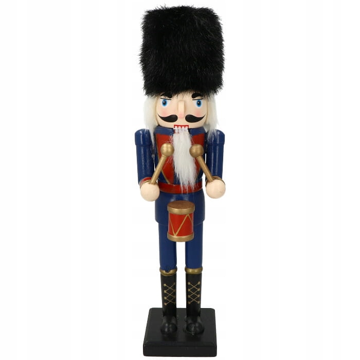 DZIADEK DO ORZECHÓW 30cm DREWNIANA FIGURKA Z CZAPK Motyw postać