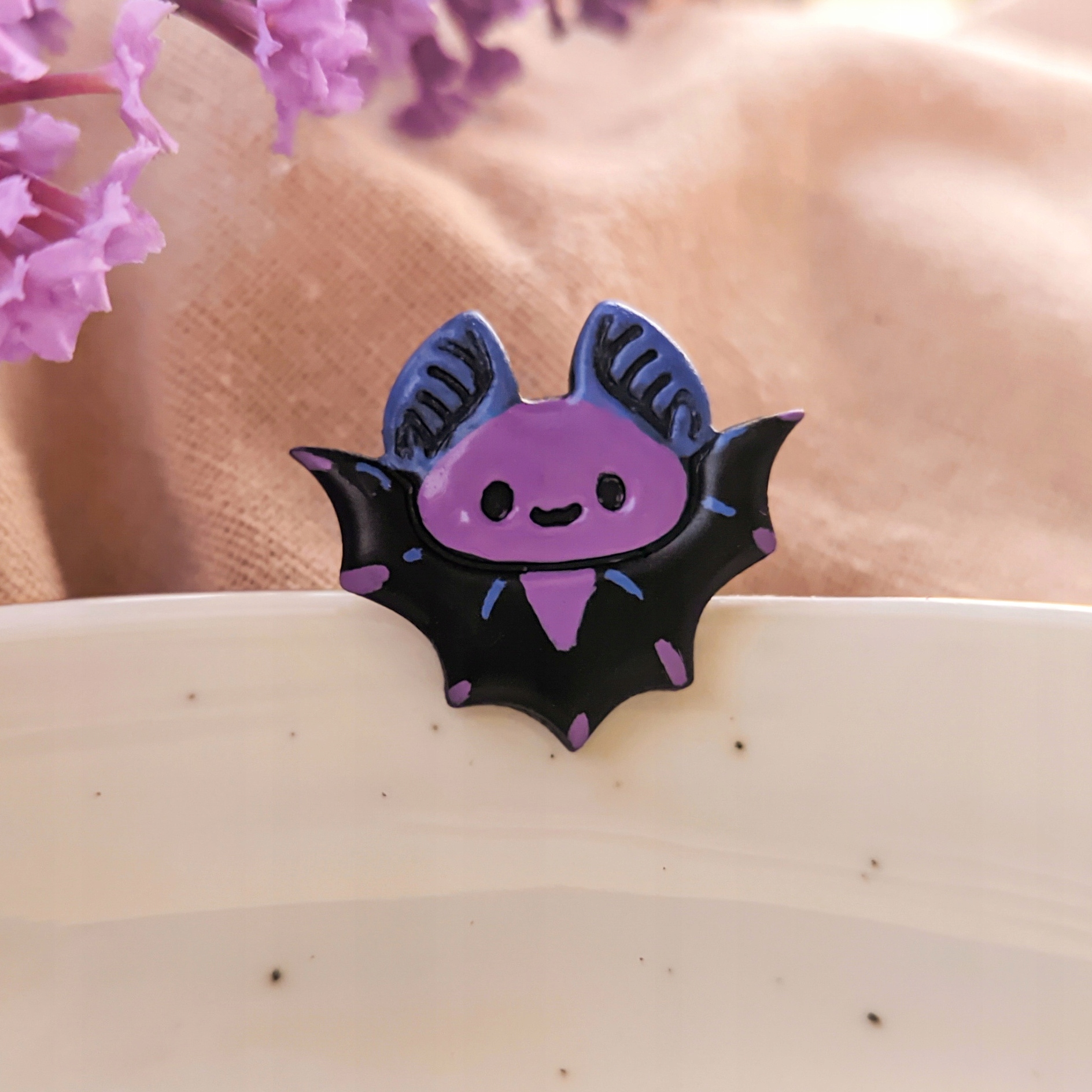 Pin připínáček s netopýrem brož s obrázkem netopýra na Halloween