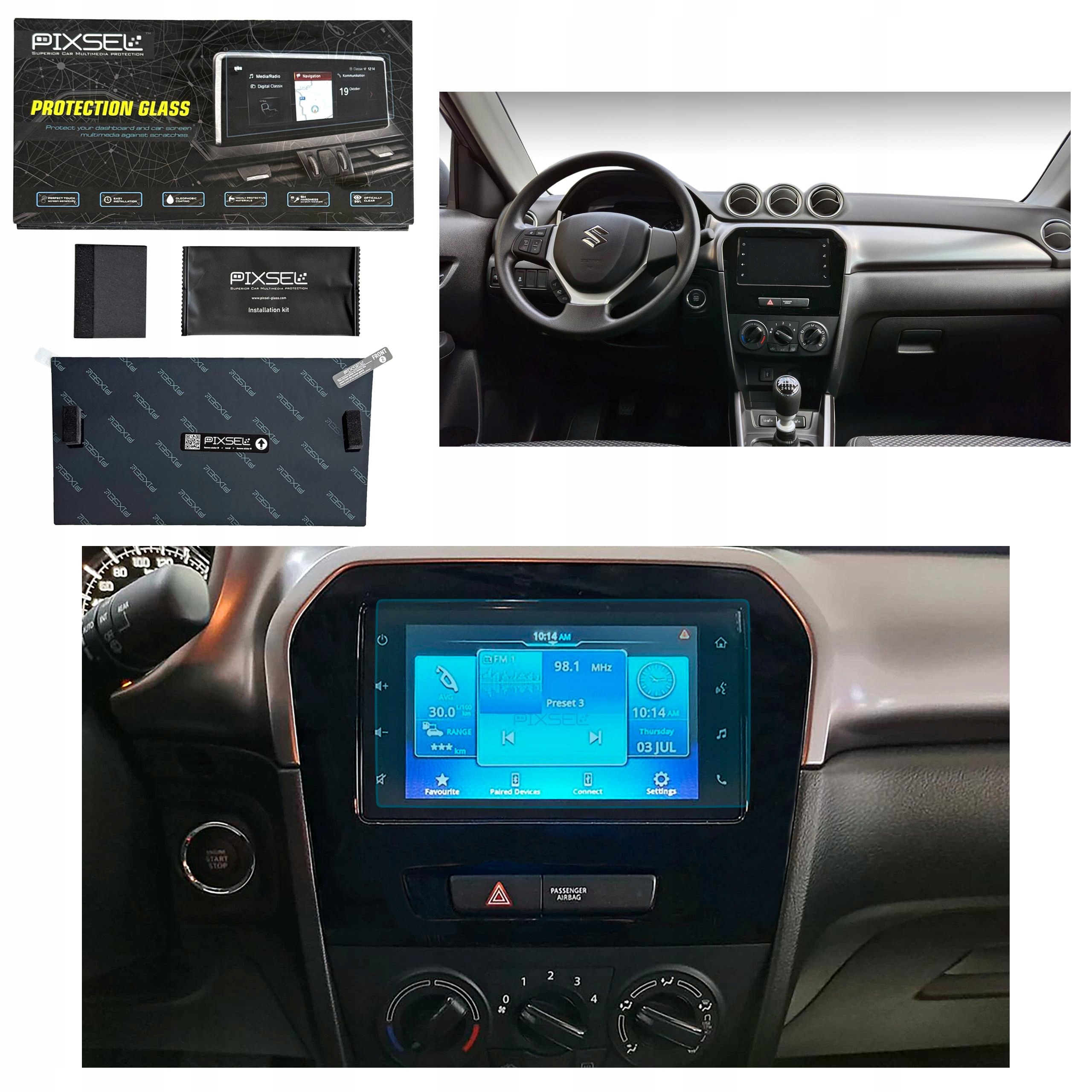 Antyodciskowe Matowe Szkło Ochronne Suzuki VITARA-8.7“ 2025-na monitor