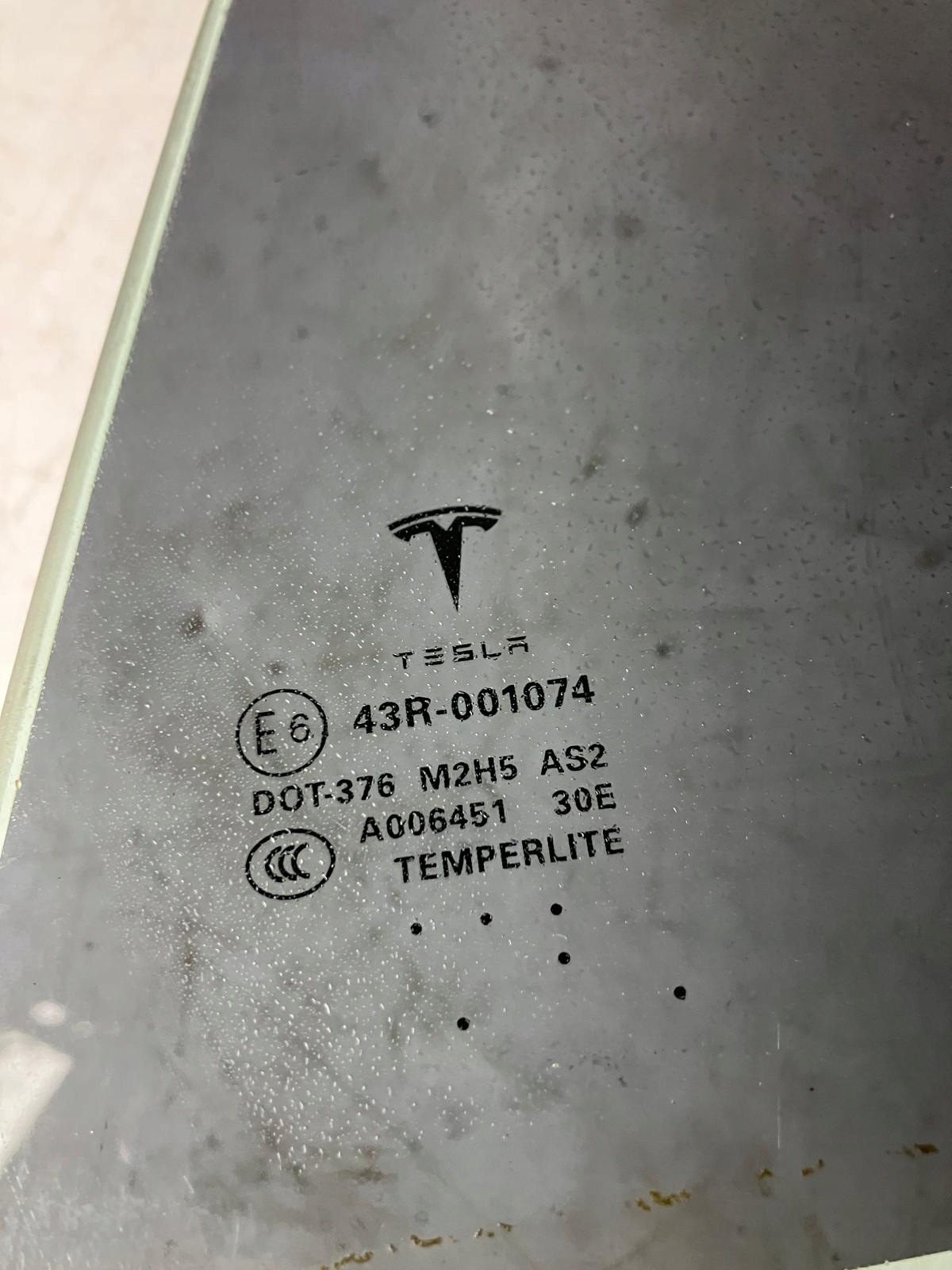 FENSTER Tür TESLA MODEL S links heck