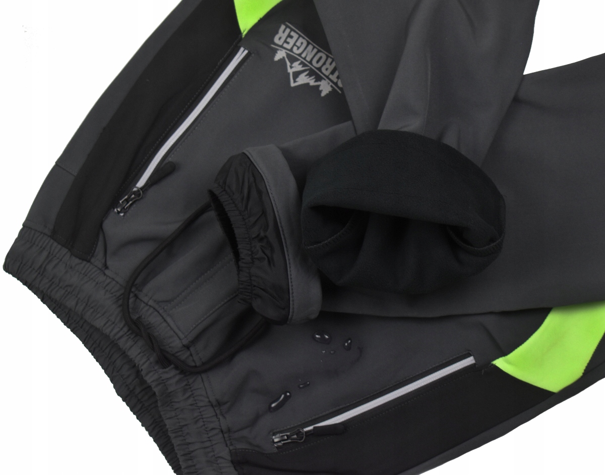 HOLD HANDS Szare Zimowe SPODNIE Ocieplane Softshell w pasie Guma - 170/176 Kod producenta SZ2528871