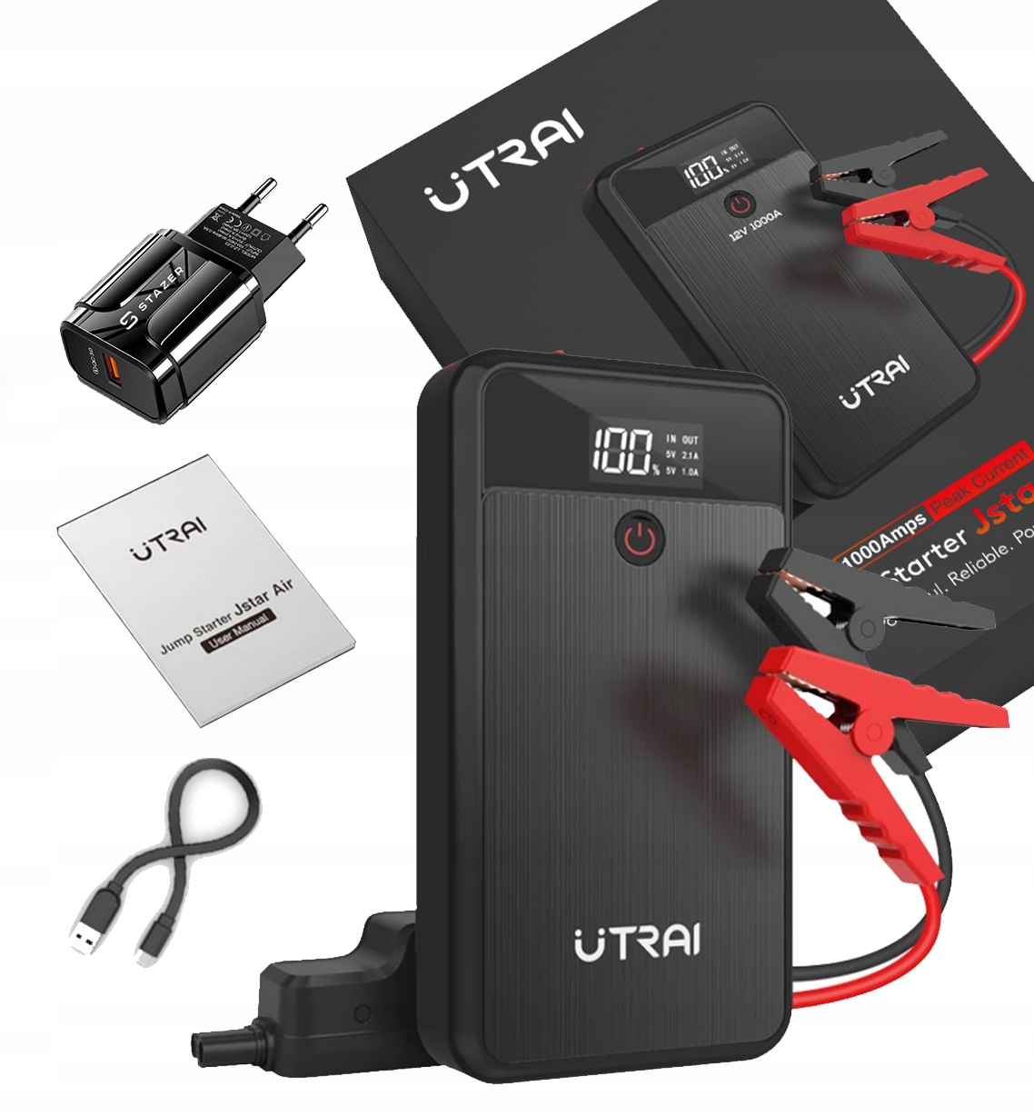 

Rozruch Jump Starter Powerbank Booster 8Ah 1000A
