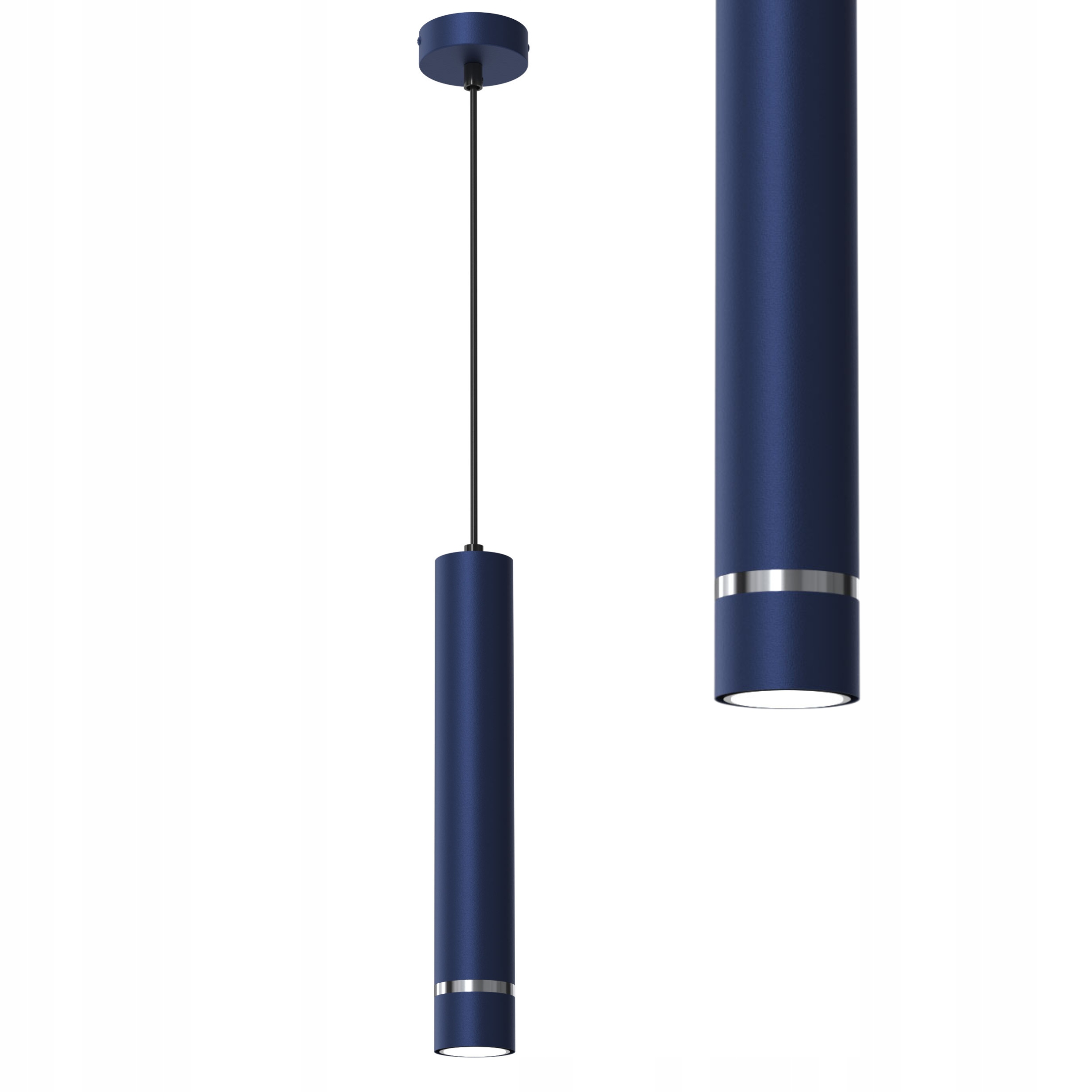 LAMPA WISZĄCA SOPEL TUBA ZWIS METAL GU10 GRANATOWA