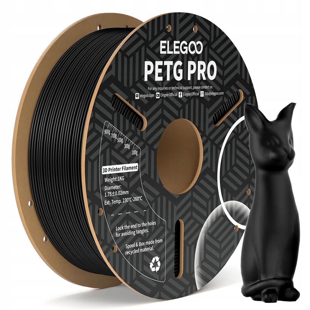 Filament PETG Elegoo 1,75 mm 1000 g czarny