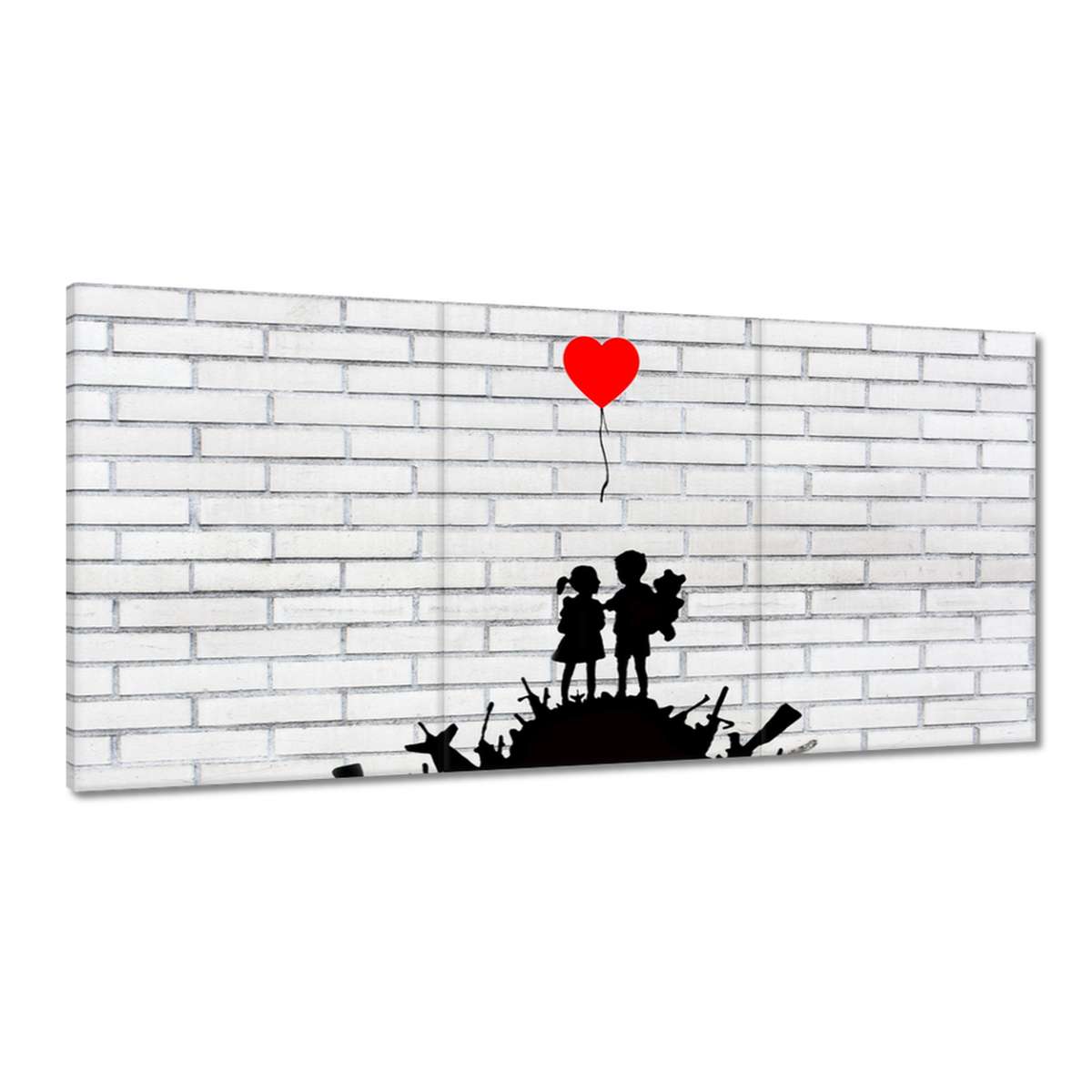 Obrazy 180x90 Banksy Sterta zbrane Balón