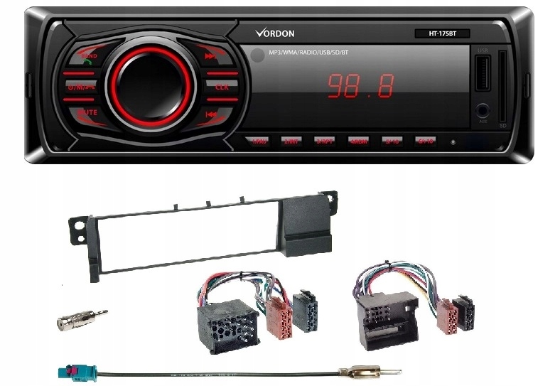 Vordon HT-175 Radio samochodowe Bluetooth MP3 USB SD BMW 3 E46 1998-2007