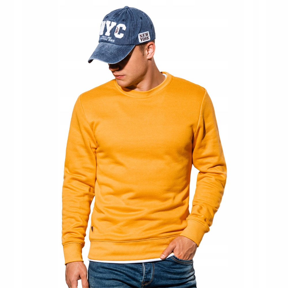 

Bluza męska bez kaptura basic B978 musztardowa M