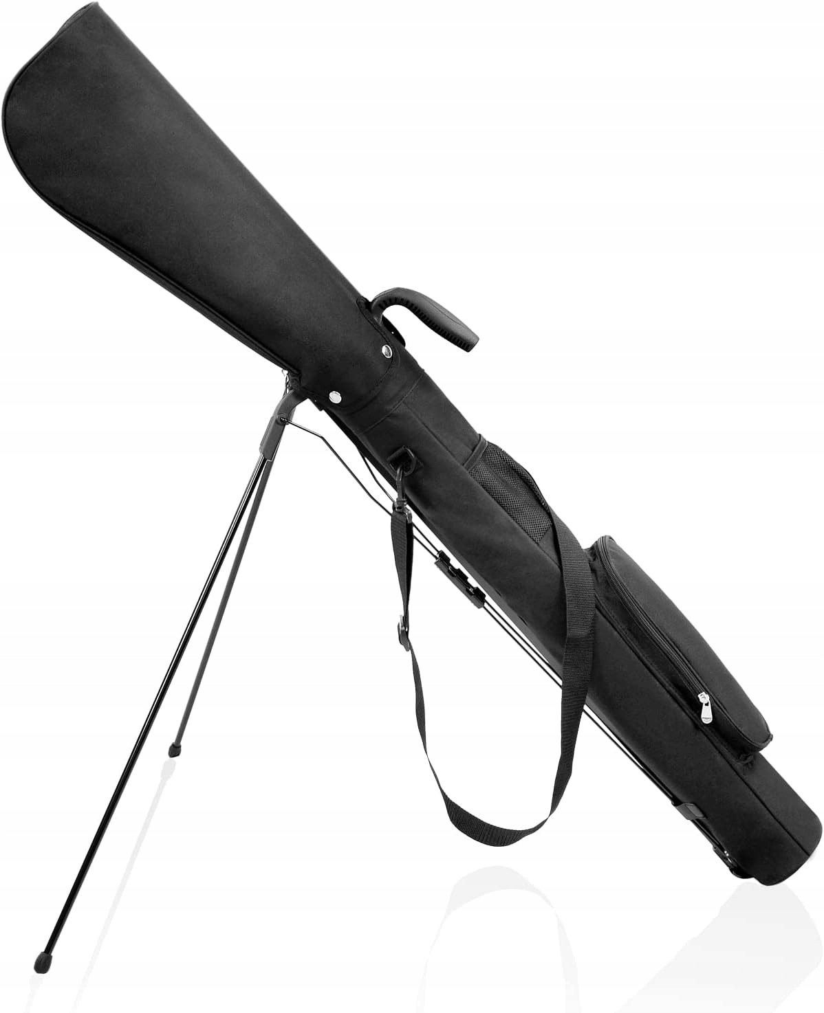 Ultralekka Torba Golffowa Stojak 2W1 Ouutmee Pokrowiec 120 CM Czarna