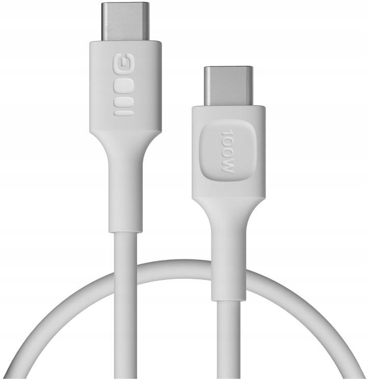 Kabel Usb-c Usb-c Greencell PowerFlex 30cm Pd 100W biały silikonowy