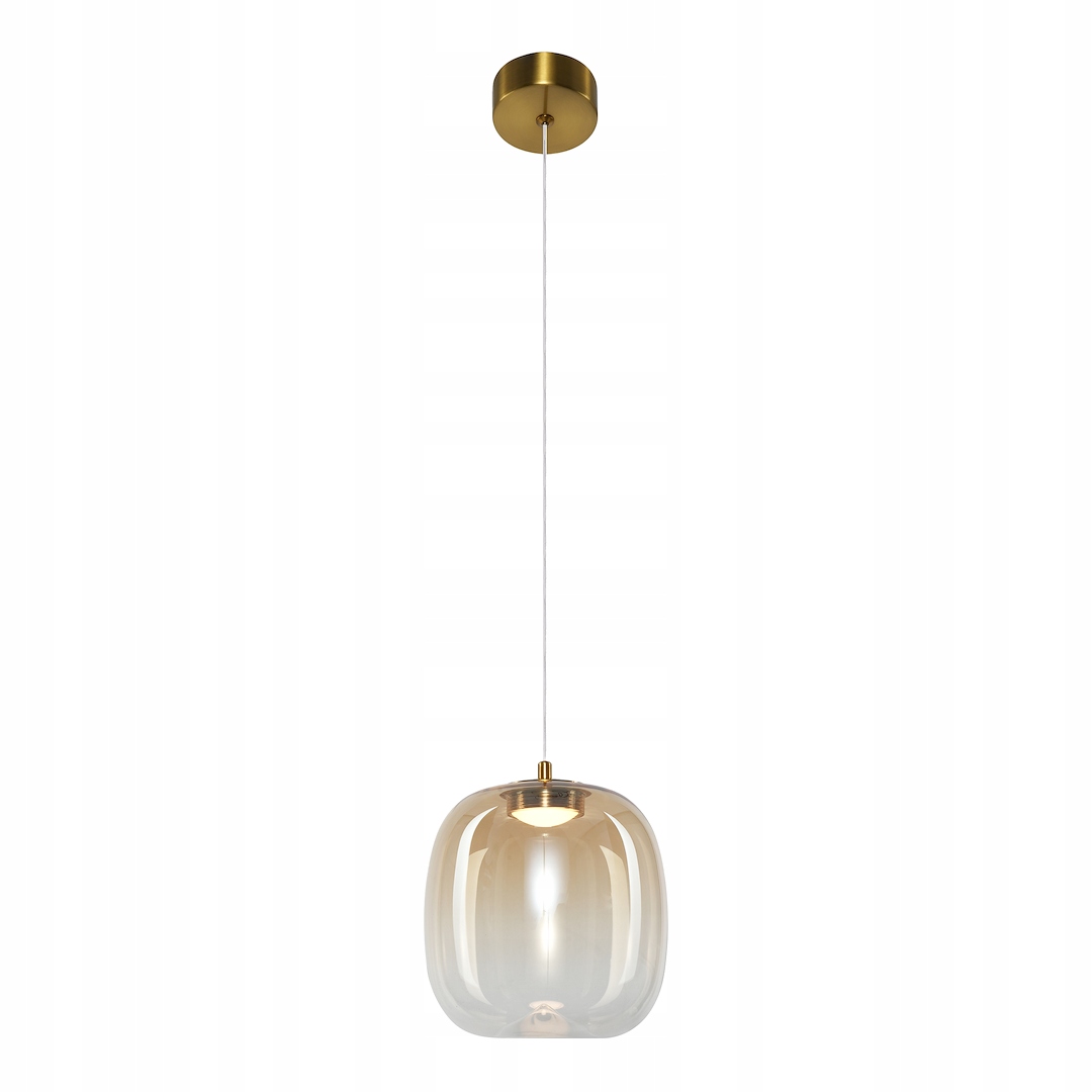 Závesná lampa Milagro Vaso jantárová 4W Led 3000K teplá 17 cm