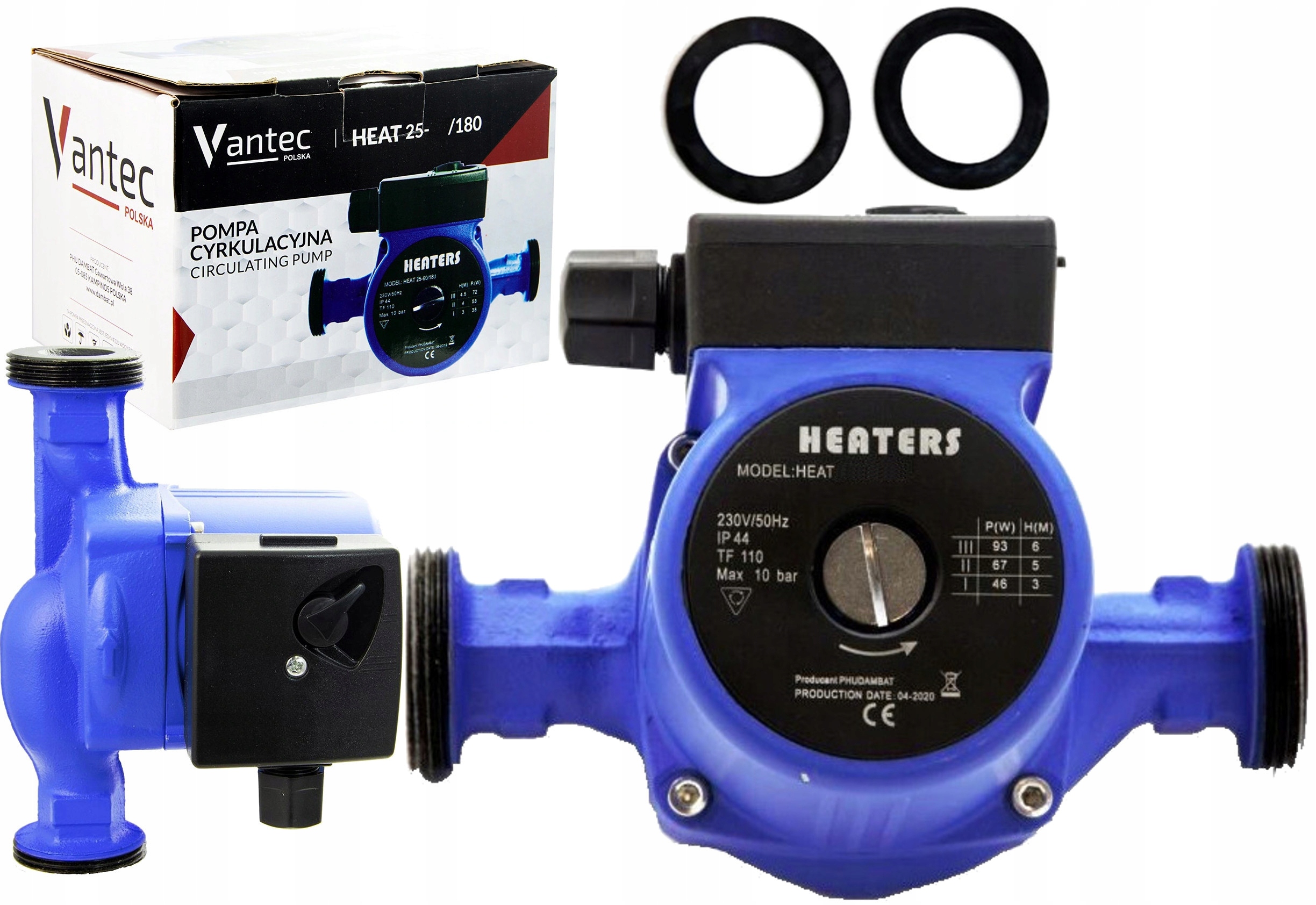 Cirkulační Oběhové Čerpadlo 25-40/180 Vantec 3-RYCHLOSTNÍ Výkonné Těsnění